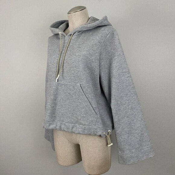 j crew gray sporty hooded sweatshirt - Picture 2 of 4